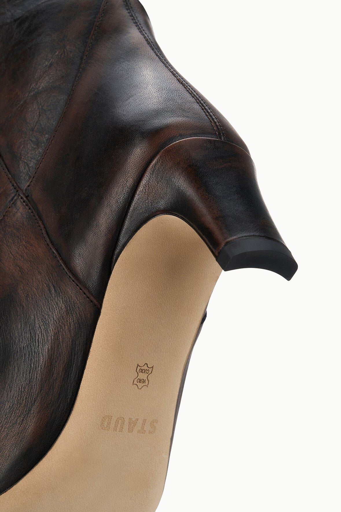 Western Wally Boot Espresso Distressed | STAUD Exclusive