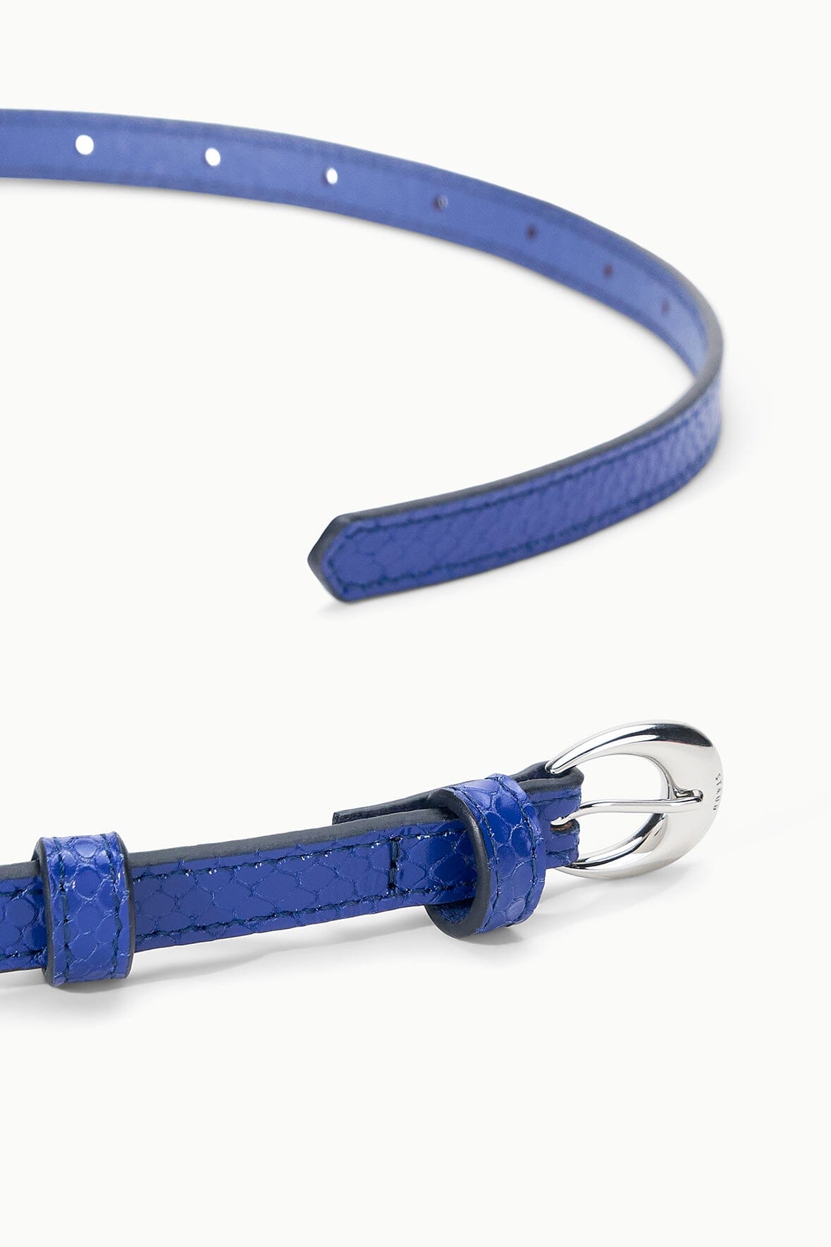 Slim Moon Buckle Belt - 13mm Cobalt | STAUD Latest