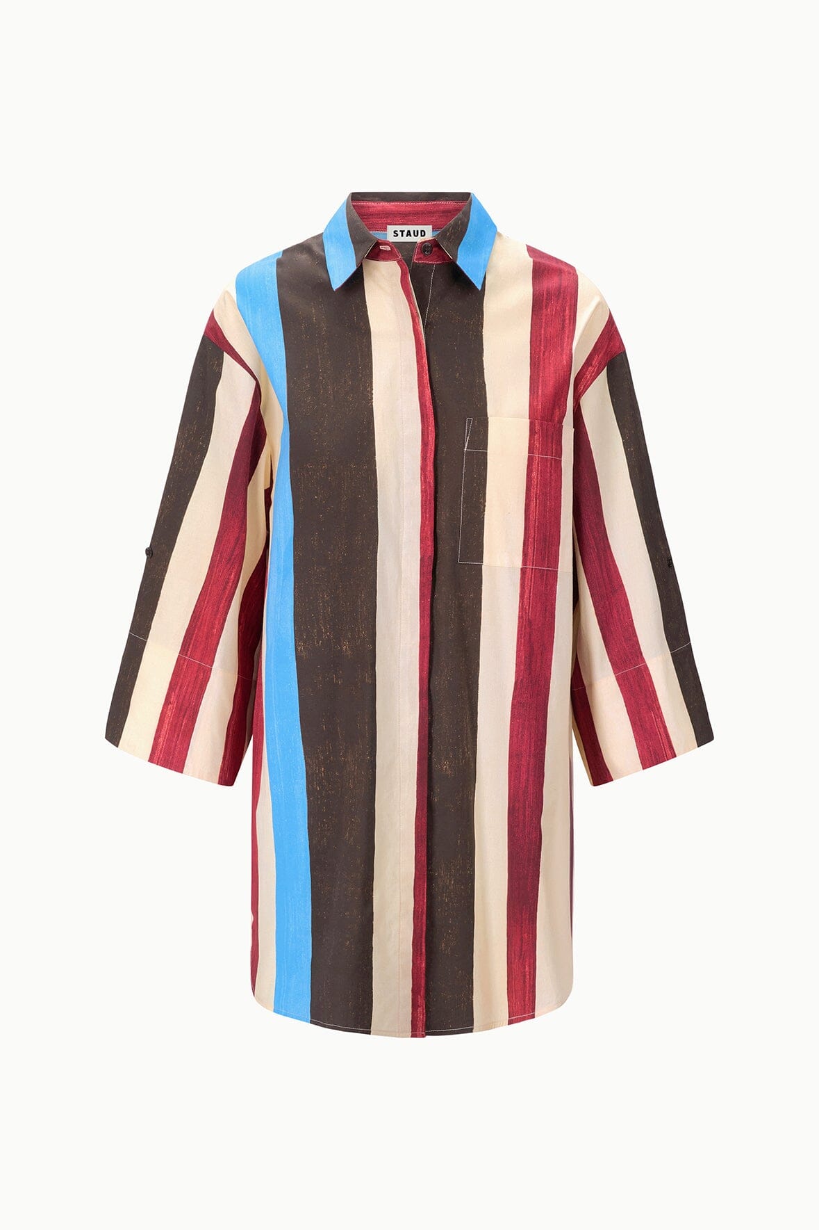 Nico Dress Caffe Stripe | STAUD Best Price