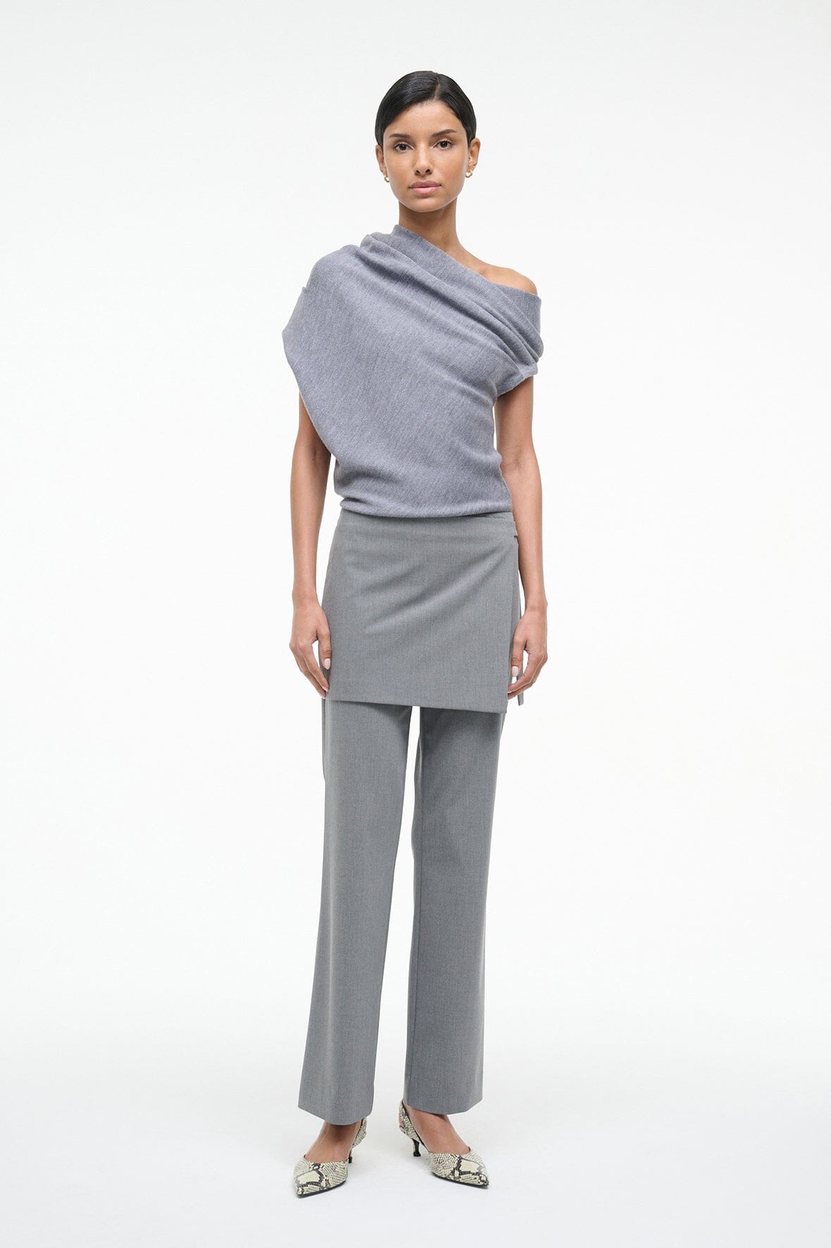 Mabel Sweater Heather Grey | STAUD Deals