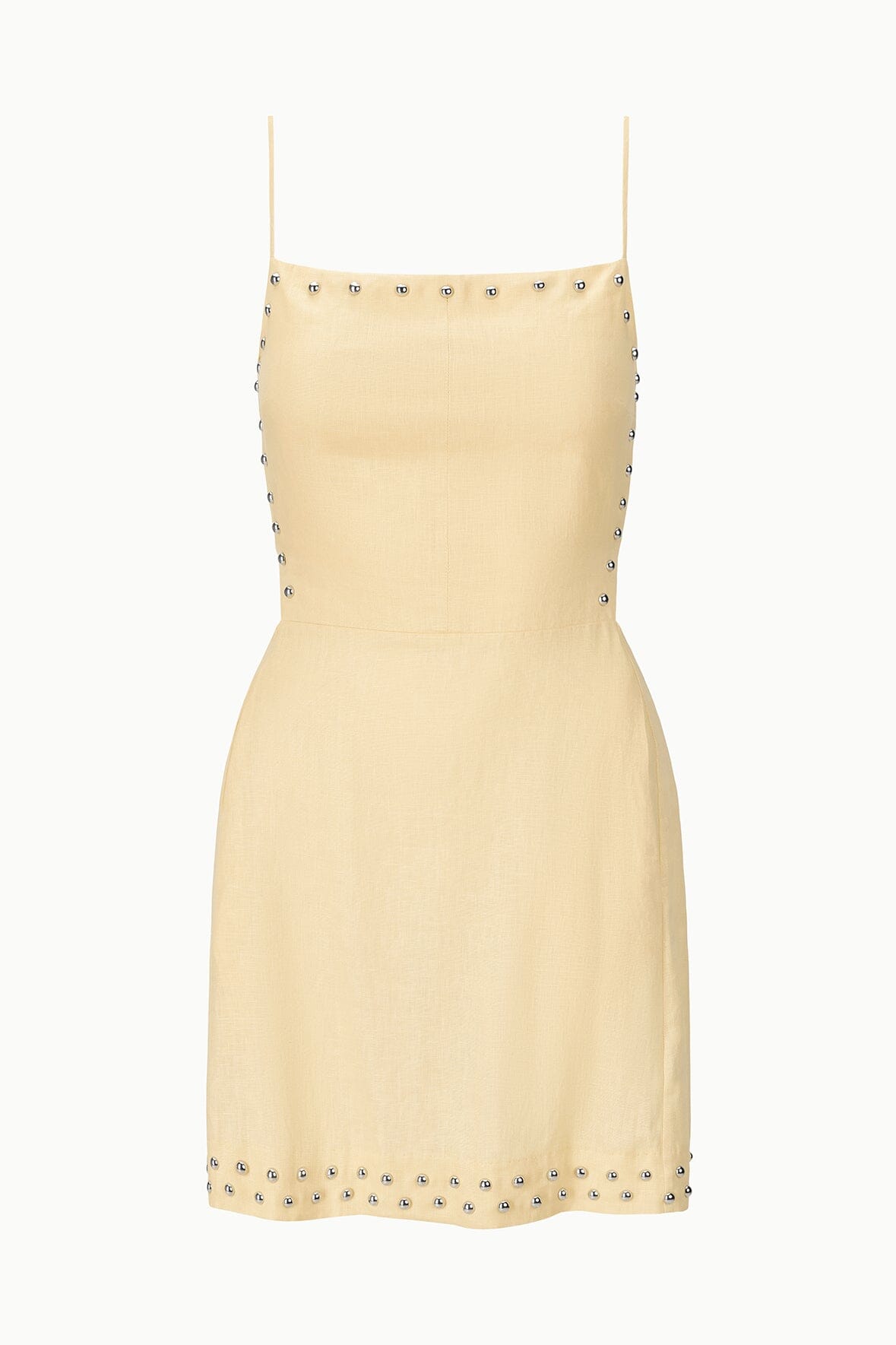 Angelique Linen Dress Butter Studs | STAUD Top Pick