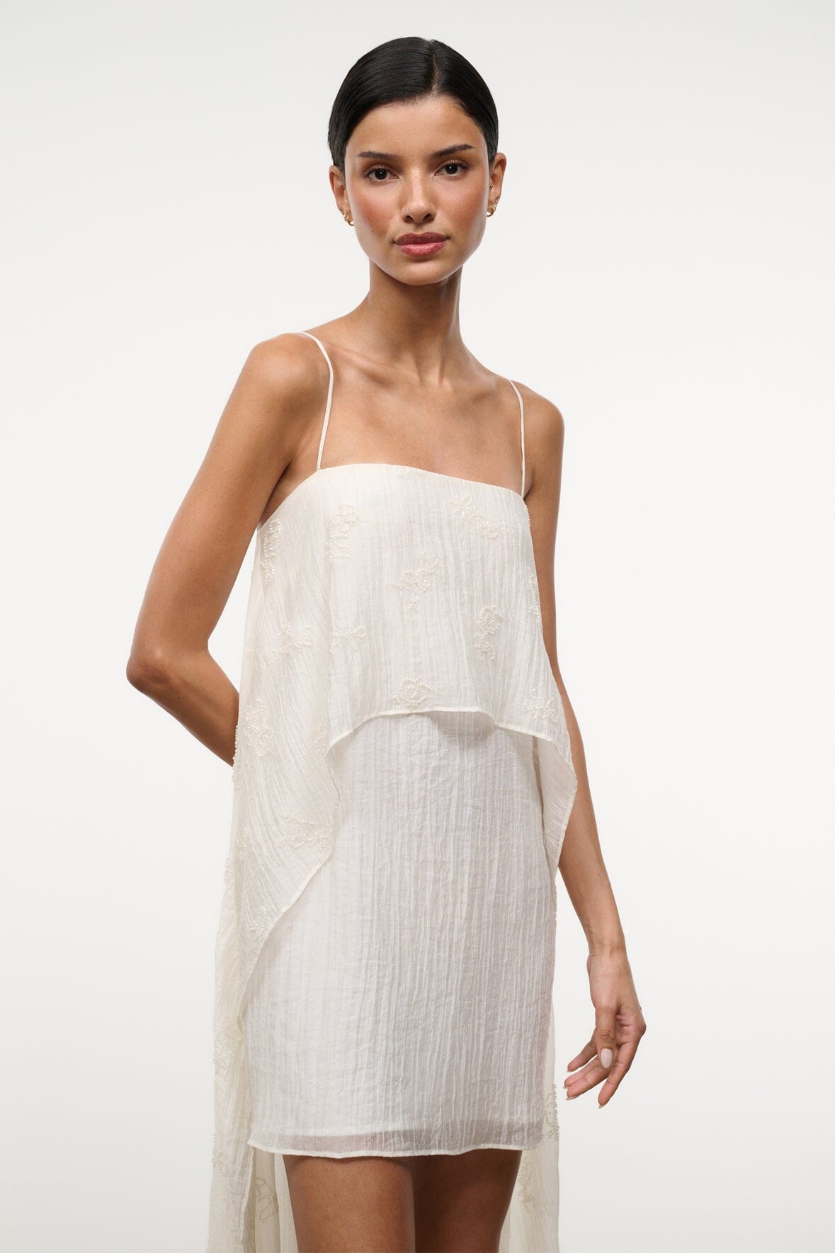Valencia Mini Dress White | STAUD Signature