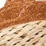 Tan Suede Freja Flip Flop Sandals With Raffia Footbed | STAUD Top Pick