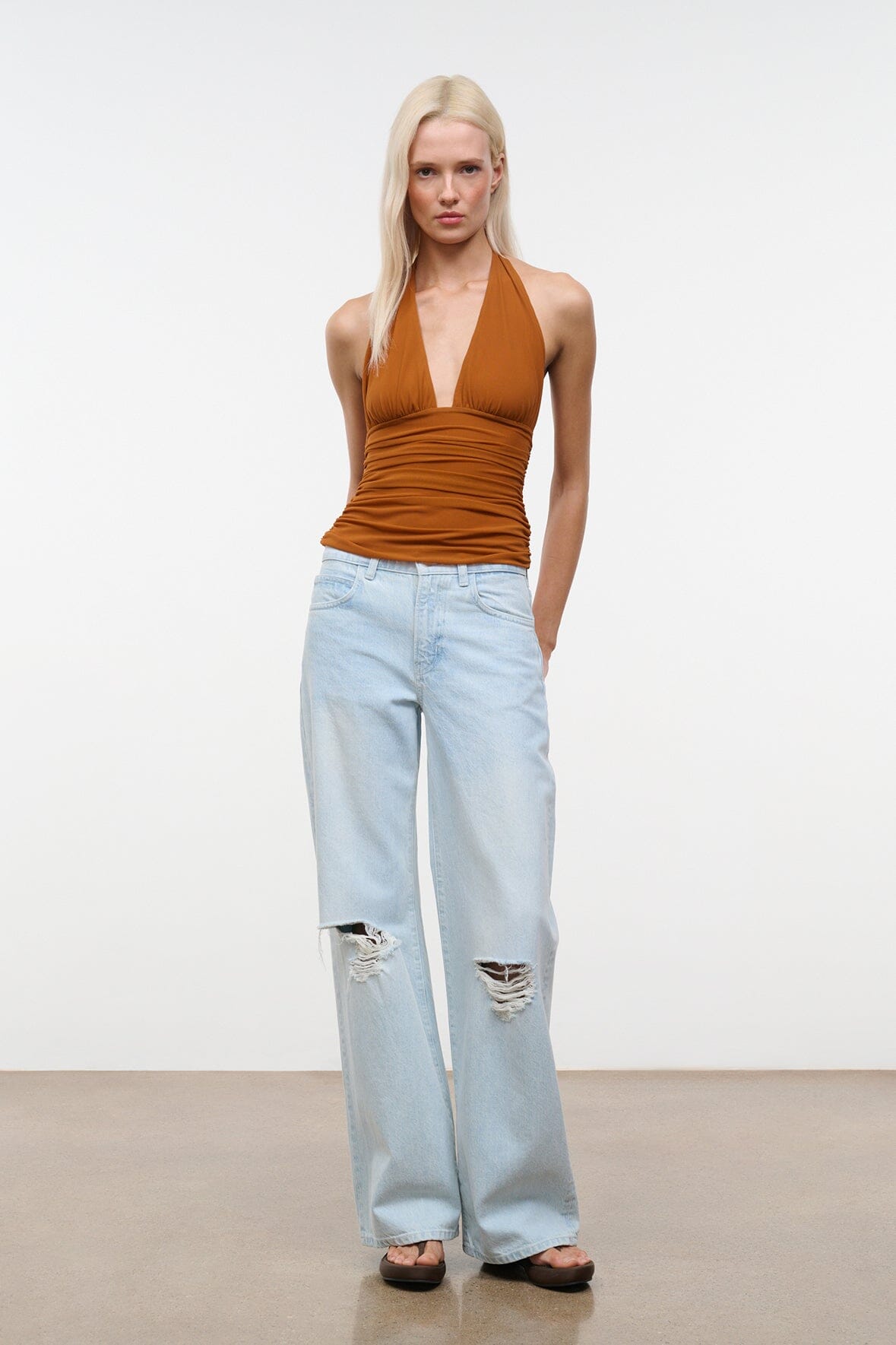 Alessandra Top Cocoa Butter | STAUD Quality