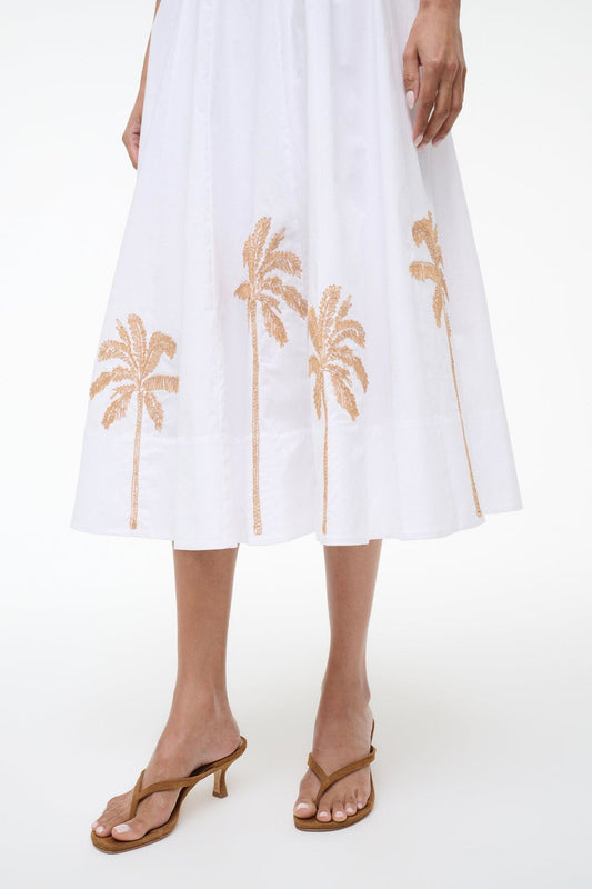 Wells Dress White Embroidery 1 | STAUD Premium