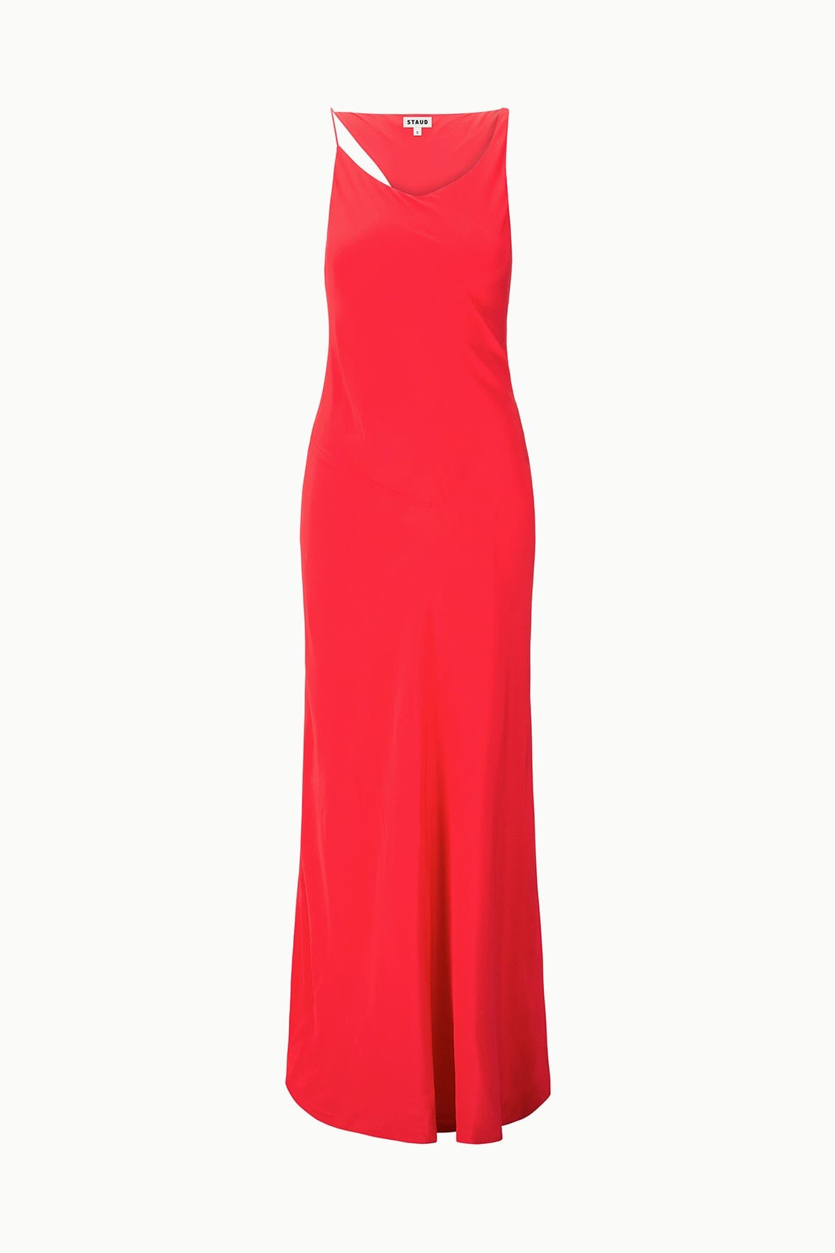 Toluca Silk Dress Red Rose | STAUD New