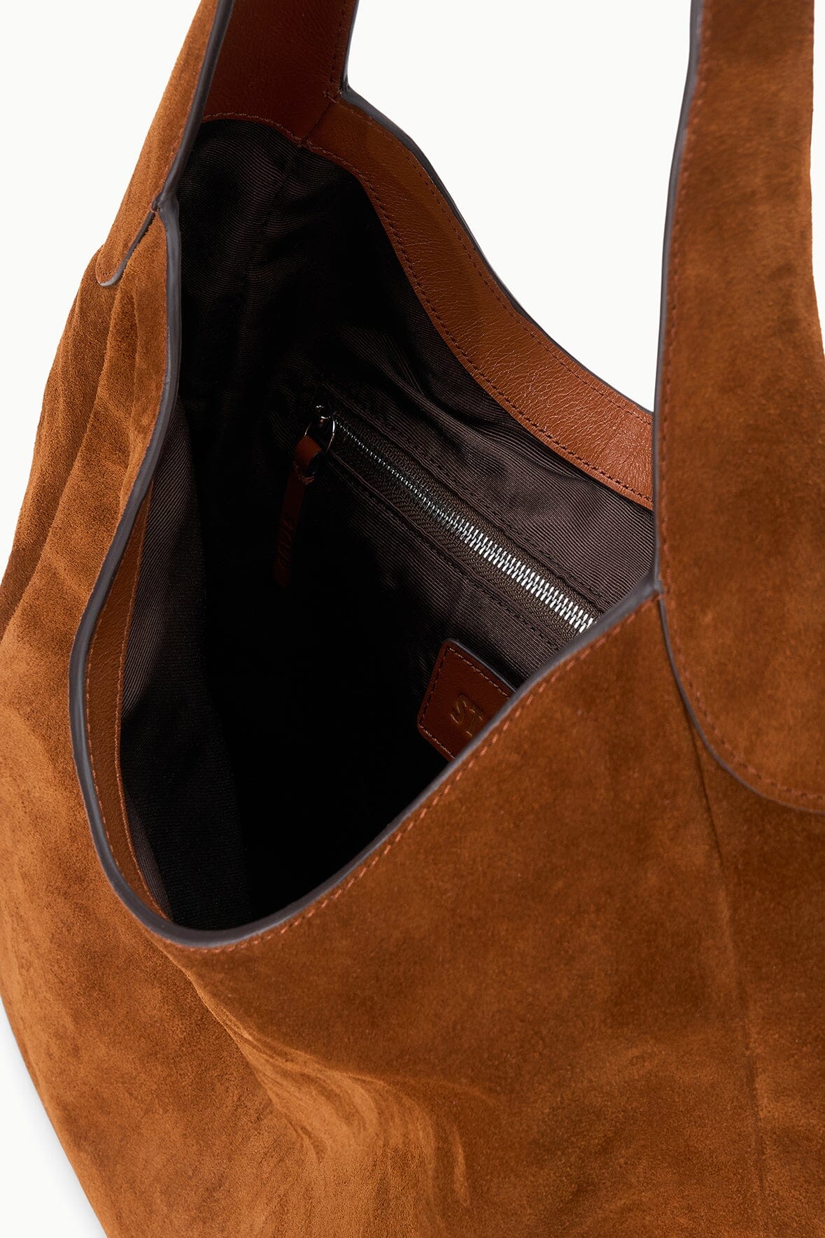Maya Hobo Bag Tabac Suede | STAUD Signature