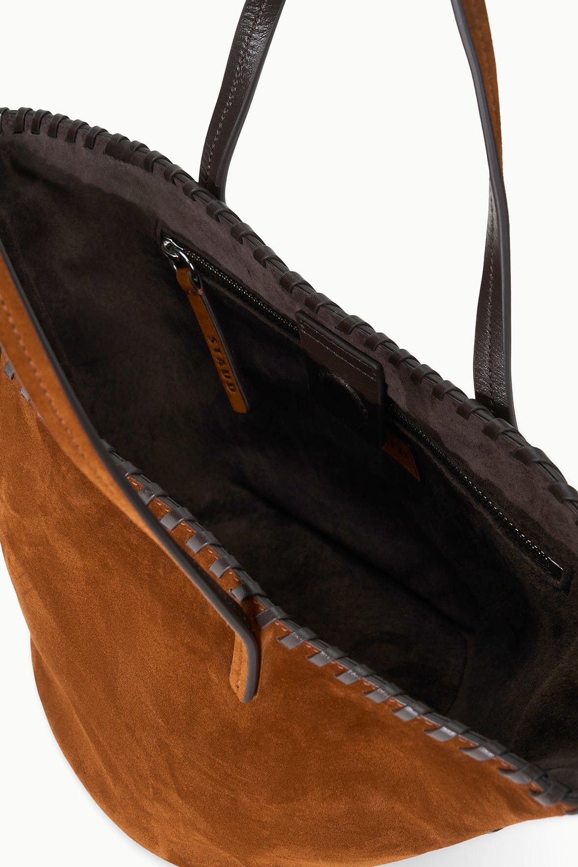 Caro Bucket Bag Tabac Suede Espresso | STAUD Special Offer