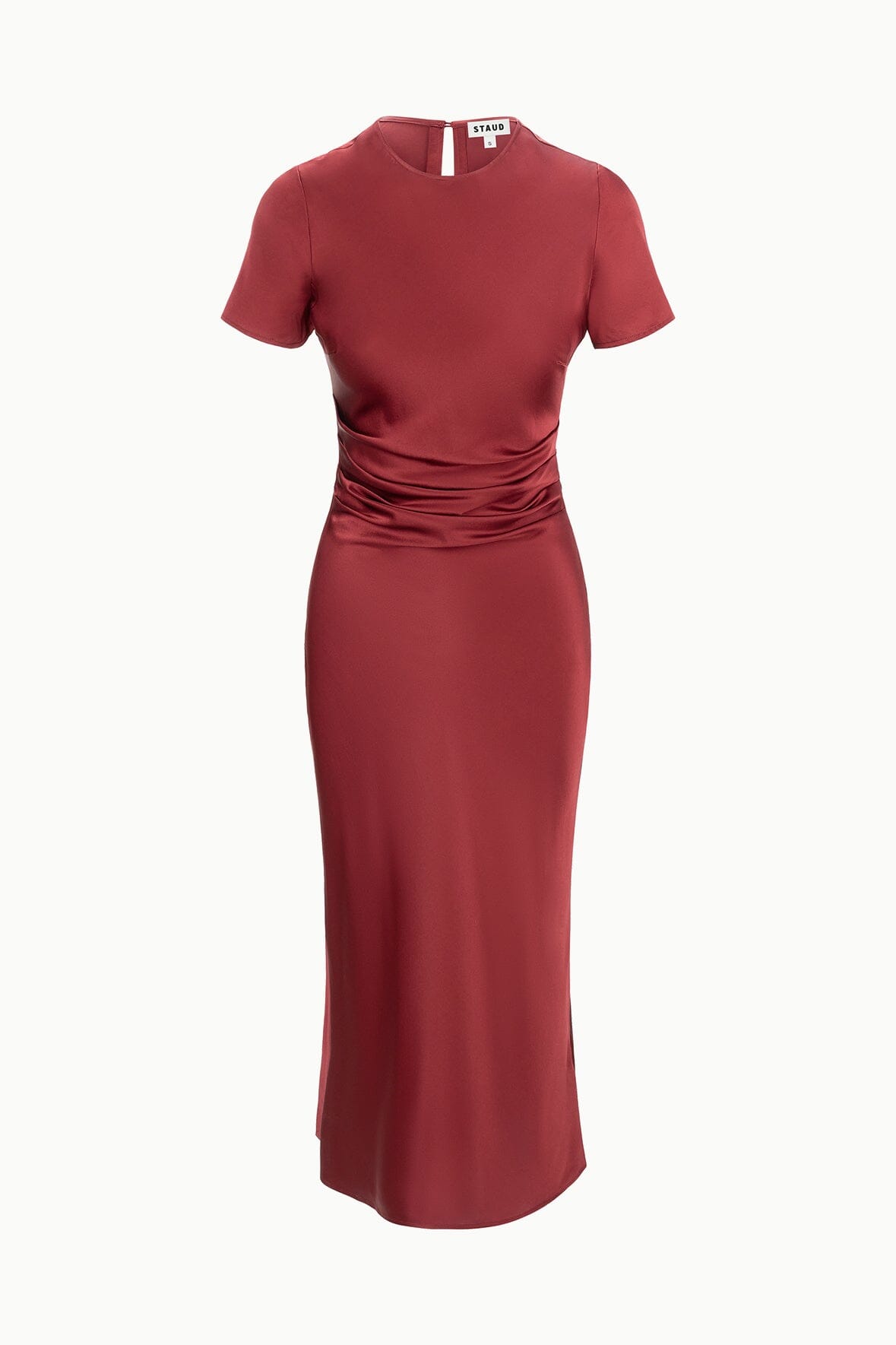 Marcel Silk Dress Sangria | STAUD Smart Buy