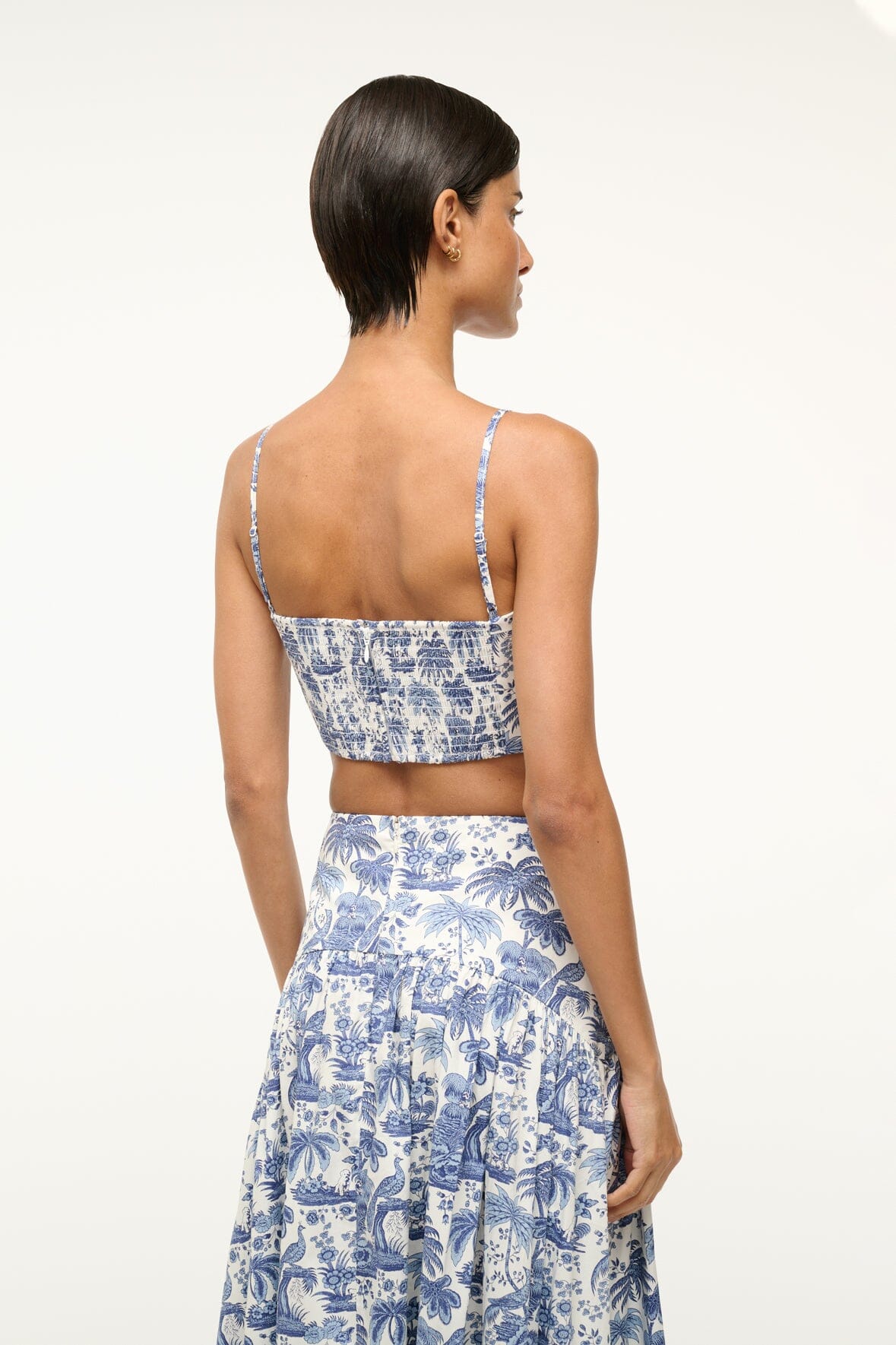 Federico Tank Blue Toile | STAUD Everyday