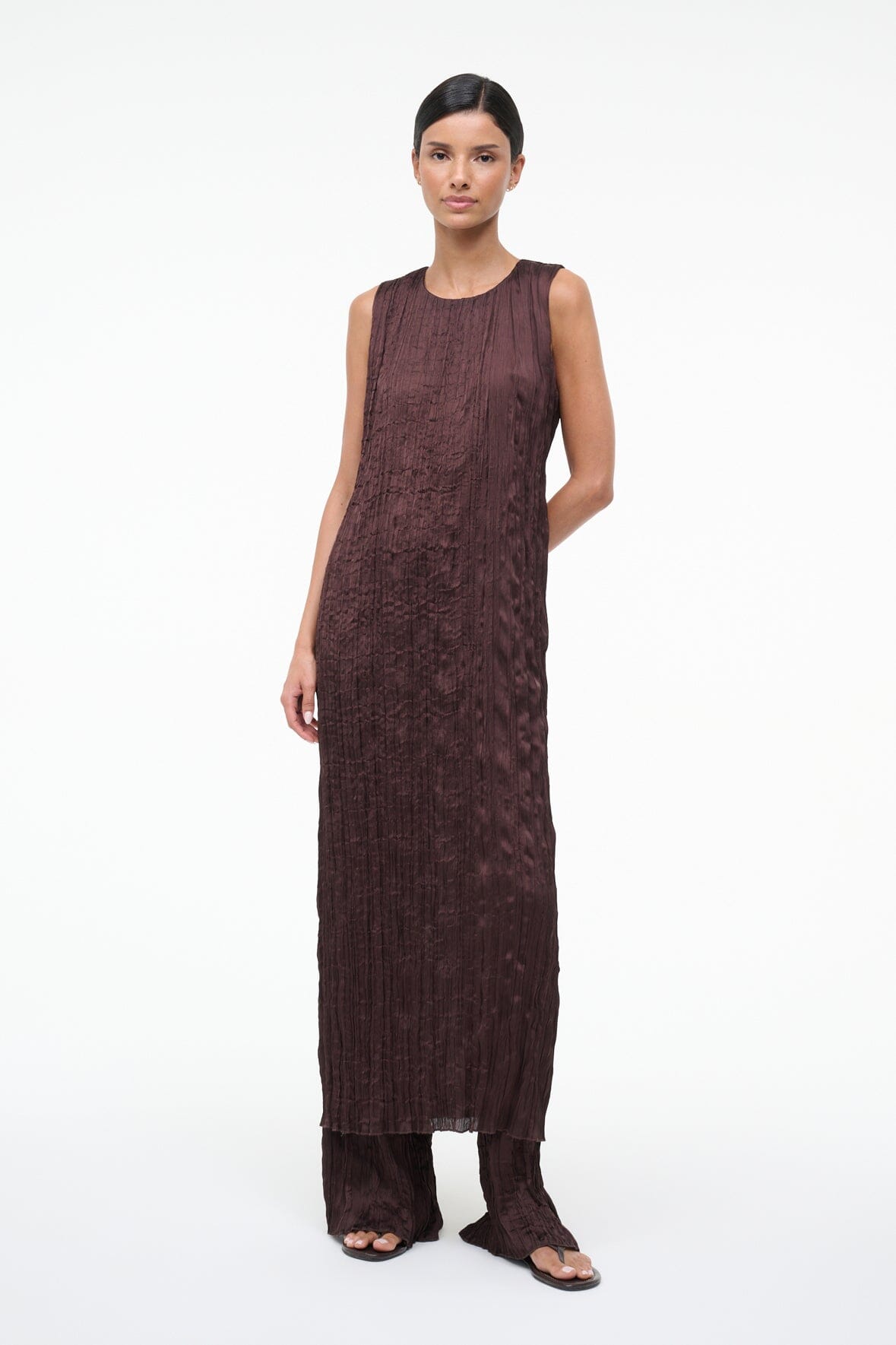 Mizu Dress Earth | STAUD Signature