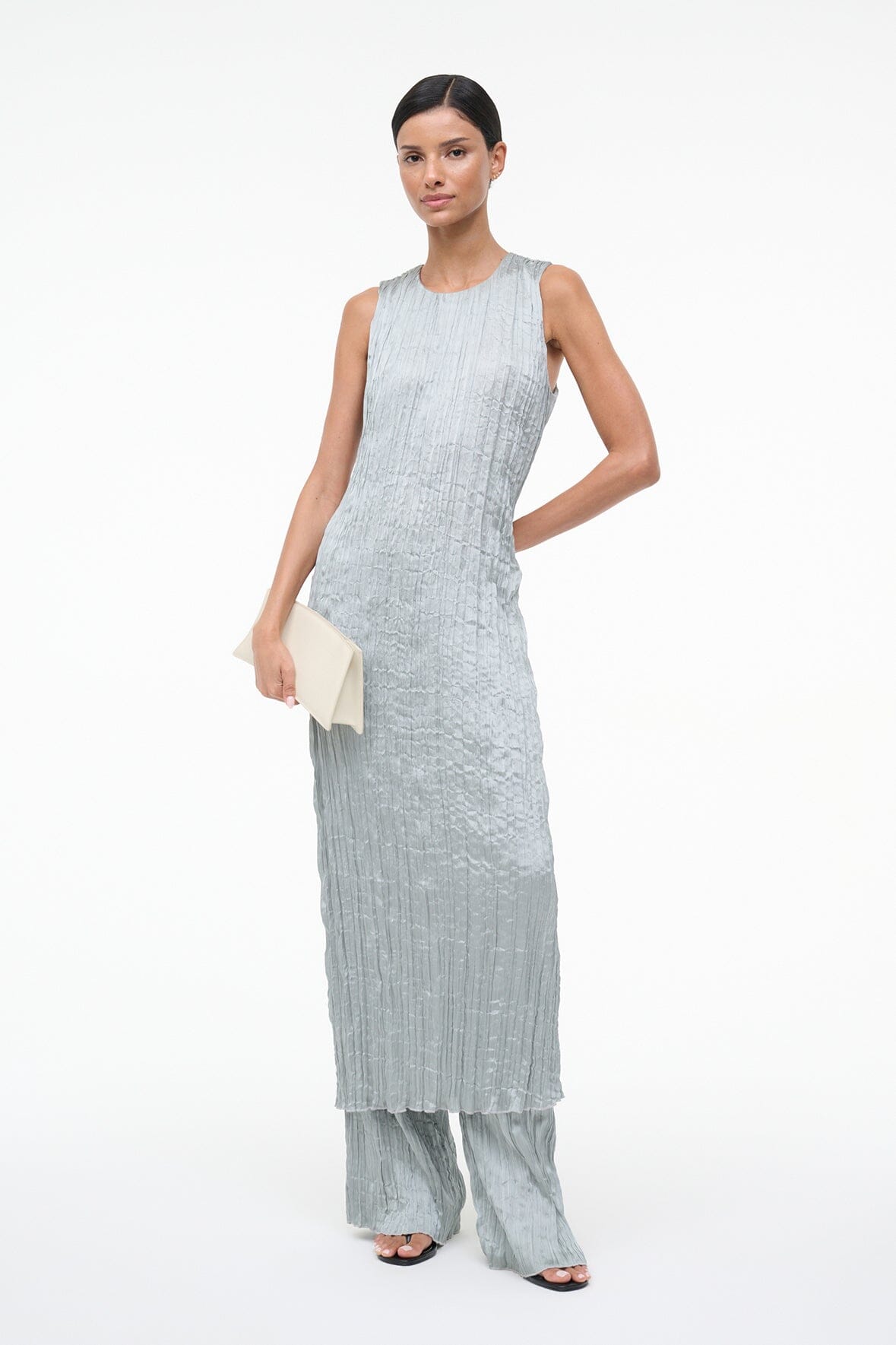Mizu Dress Silver Sage | STAUD Value