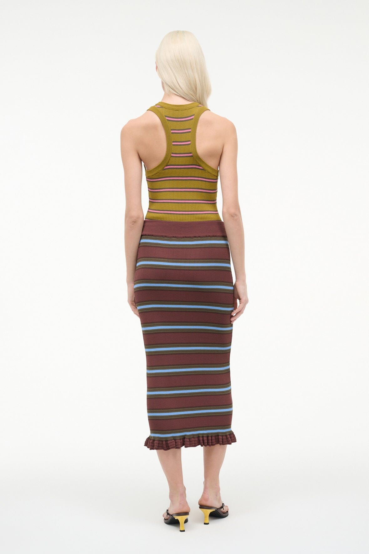 Abbott Dress Redondo Stripe Multi | STAUD Top Pick