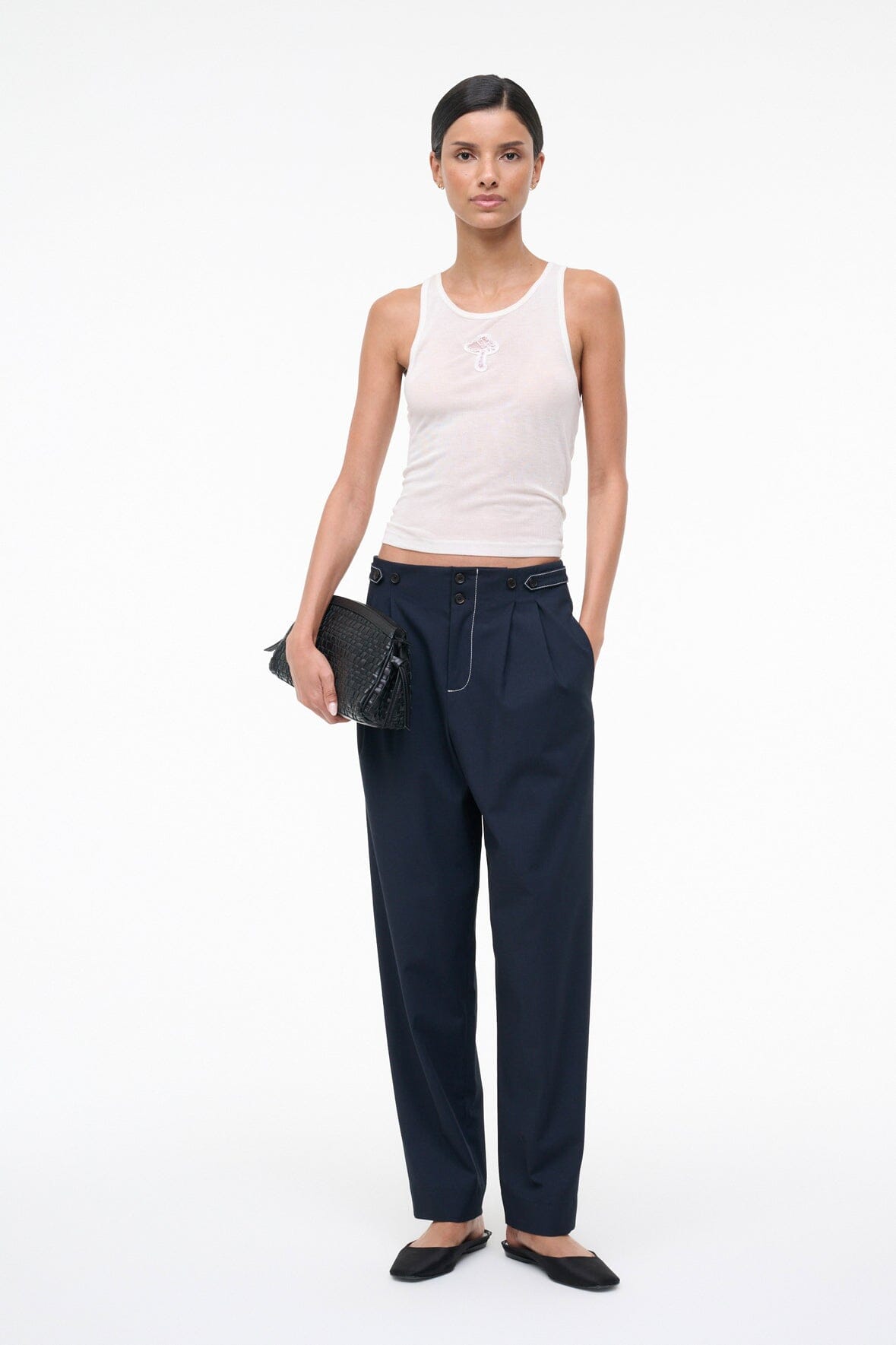 Heath Pant Navy | STAUD Smart Buy