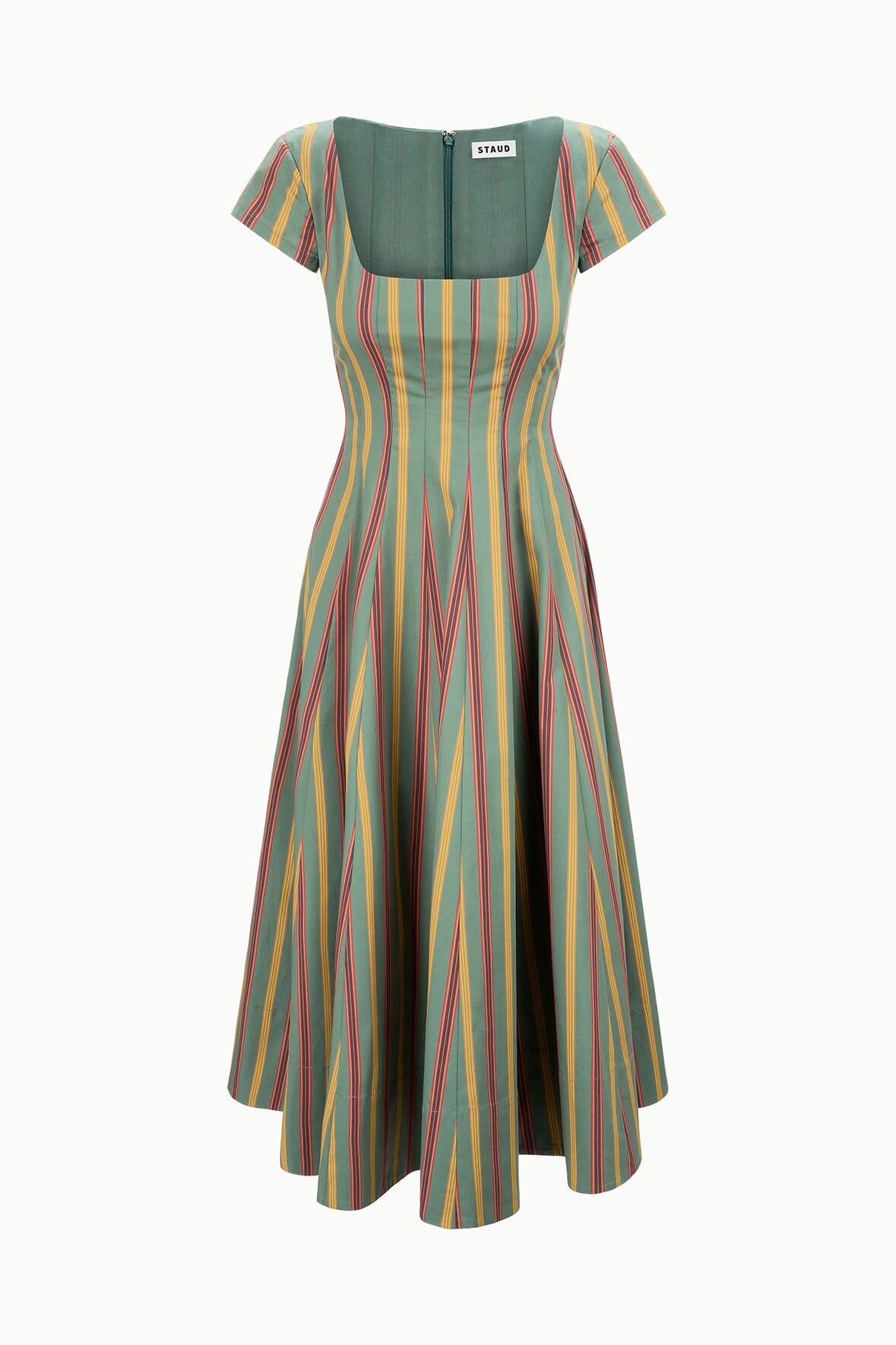 Short Sleeve Wells Dress Trailblazer Stripe | STAUD Exclusive