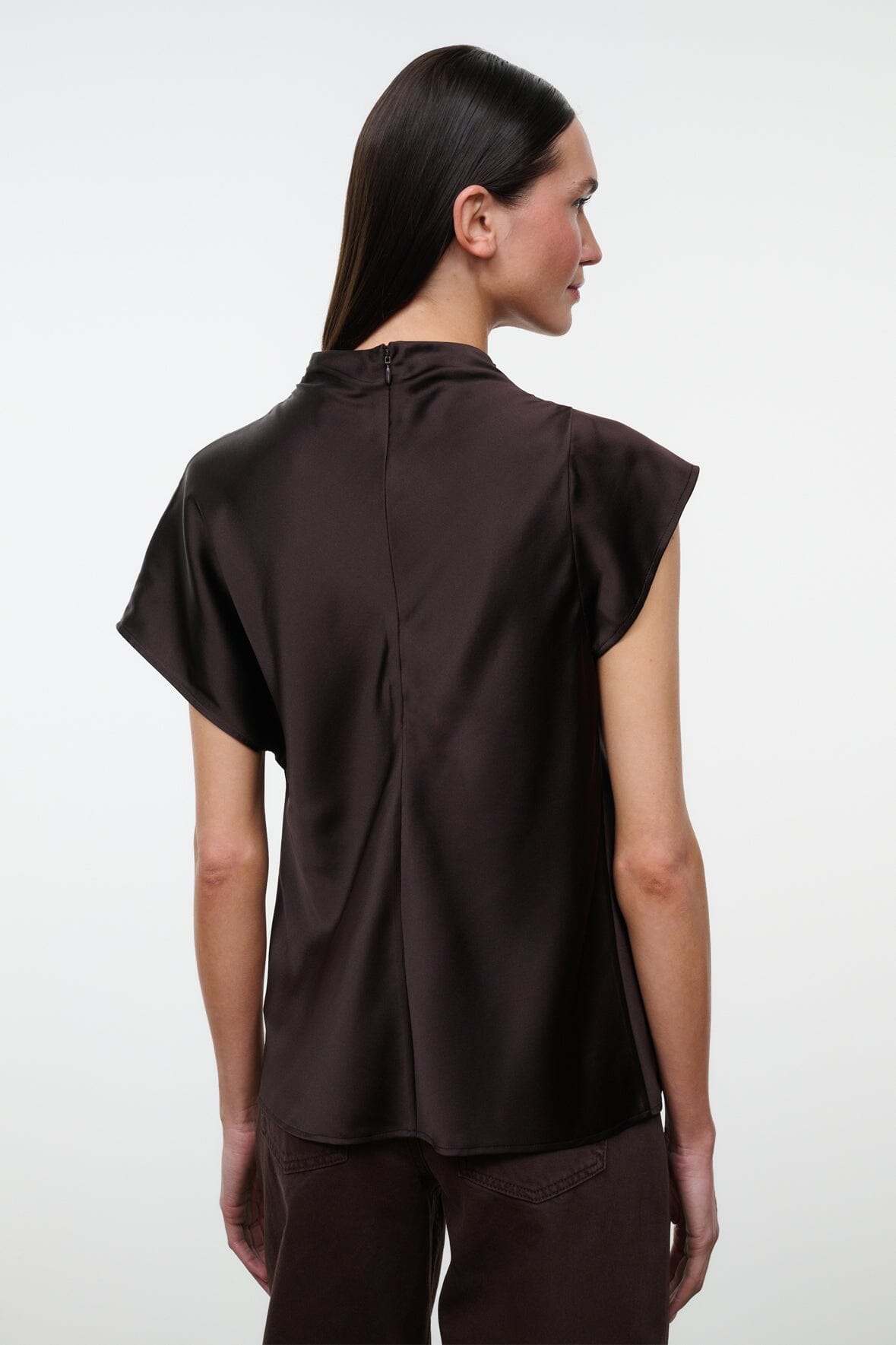 Davina Silk Top Earth | STAUD Special Offer