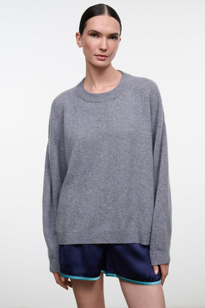 Serrano Cashmere Relaxed Crew Ash | STAUD Value