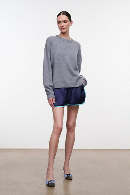 Serrano Cashmere Relaxed Crew Ash | STAUD Value
