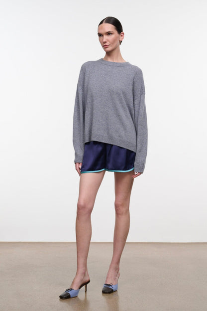 Serrano Cashmere Relaxed Crew Ash | STAUD Value