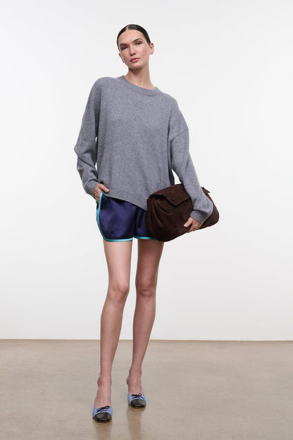Serrano Cashmere Relaxed Crew Ash | STAUD Value