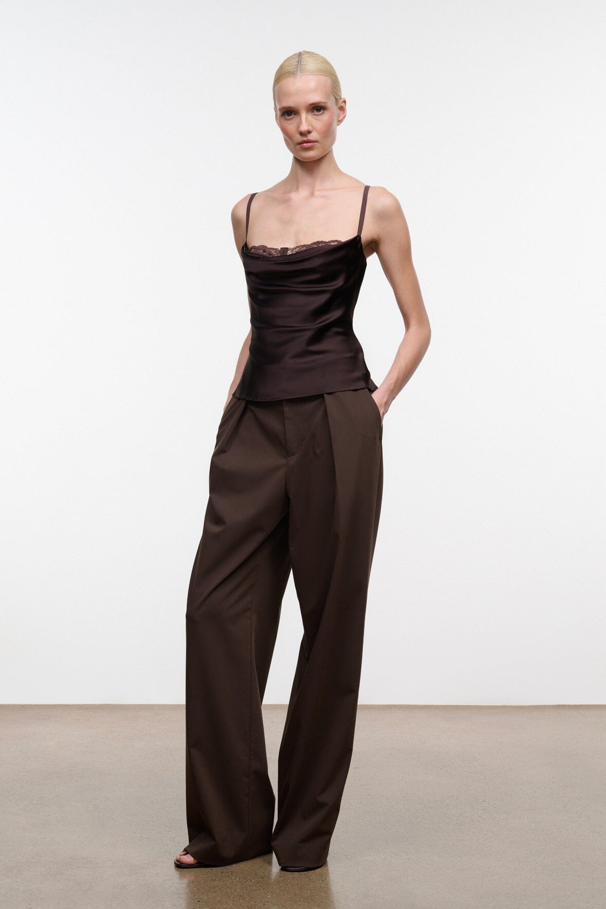 Evangeline Silk Top Earth | STAUD Discount