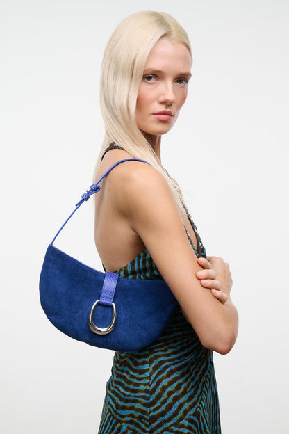 Harlow Crescent Shoulder Bag Cobalt | STAUD Value