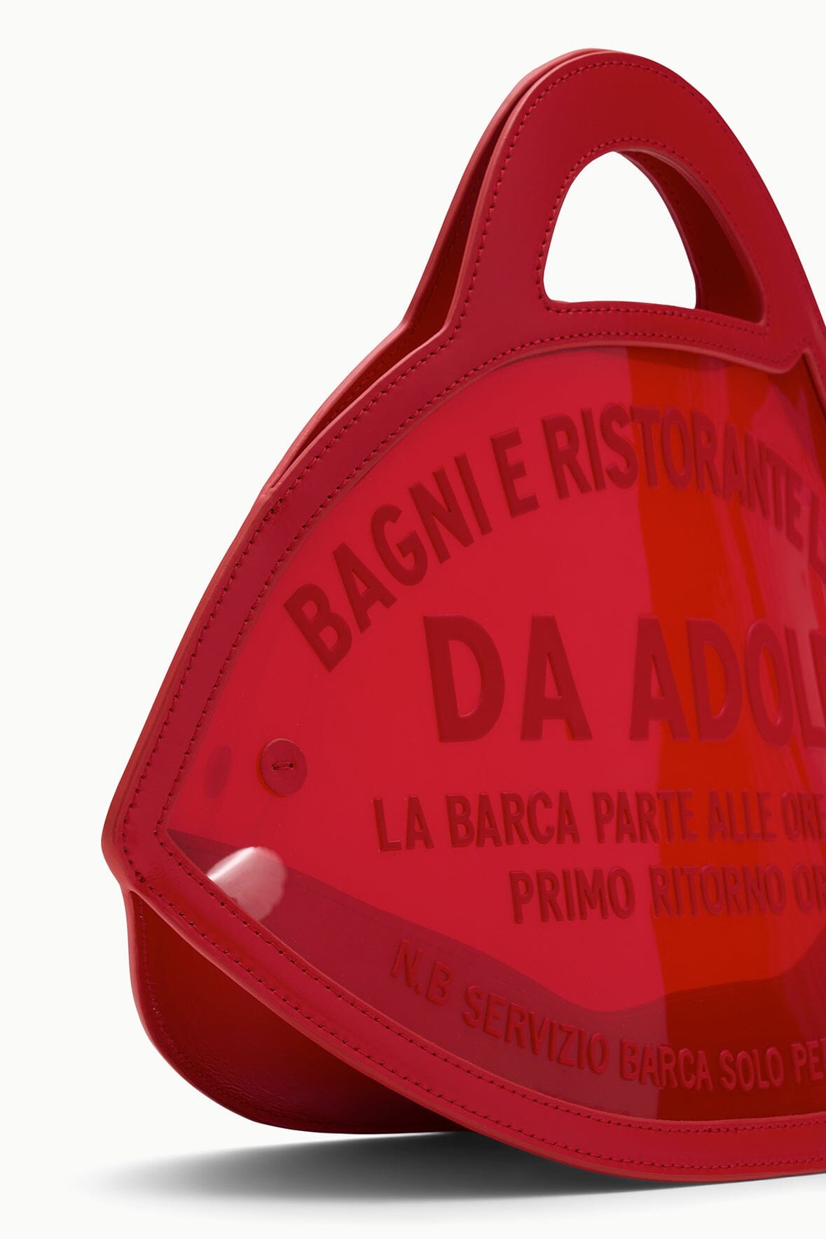 Cleo Fish Bag X Da Adolfo - Pvc Red Rose Edition | STAUD Sale
