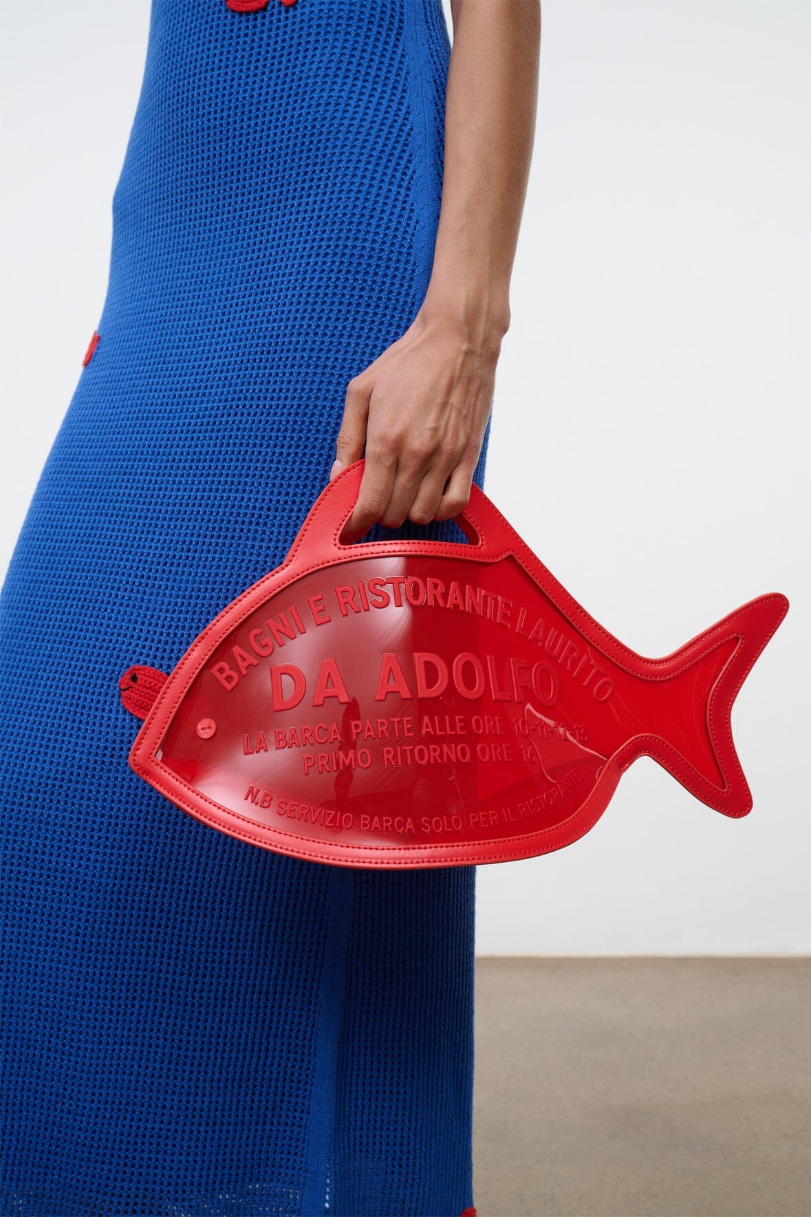 Cleo Fish Bag X Da Adolfo - Pvc Red Rose Edition | STAUD Sale