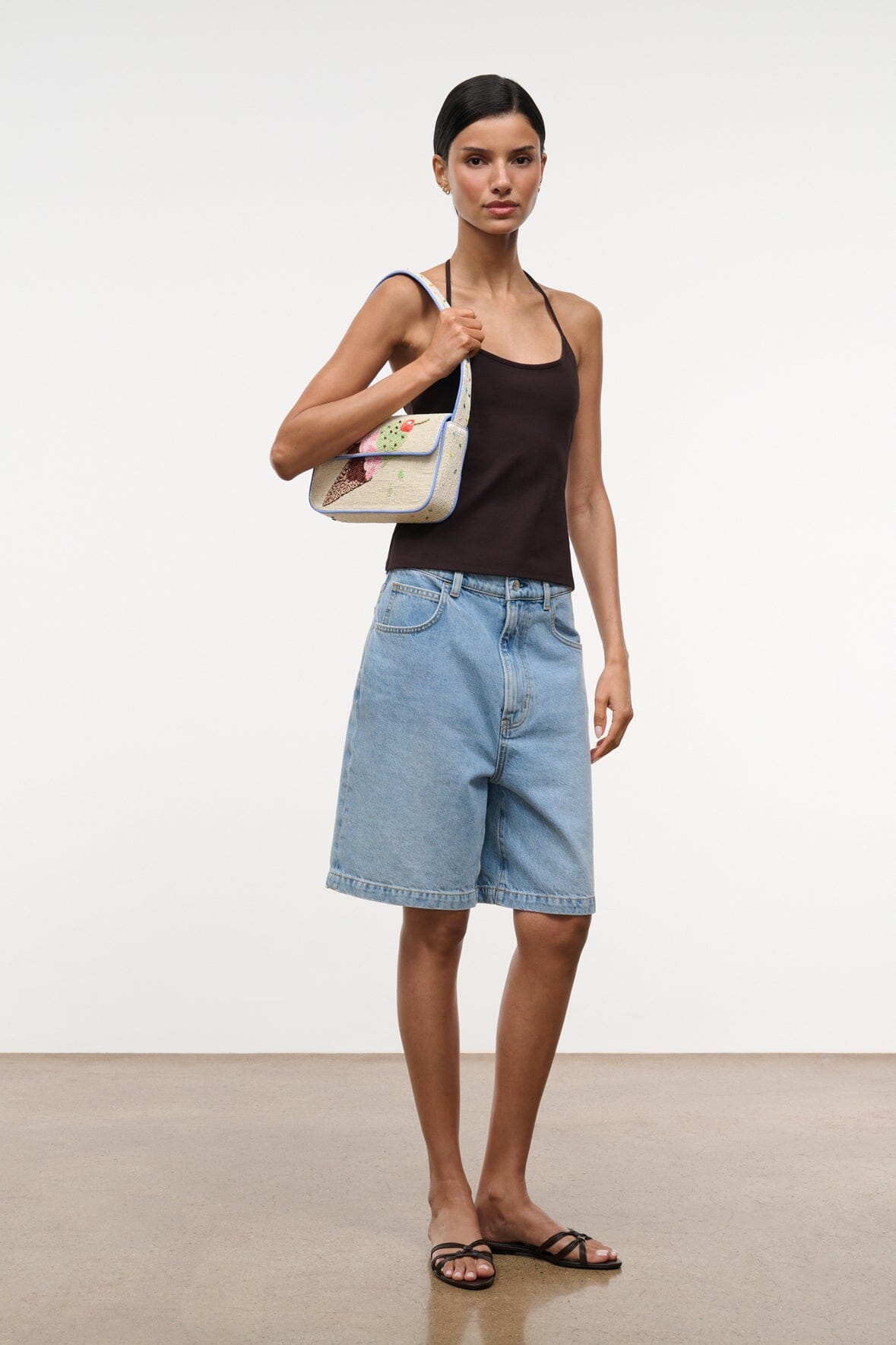Tommy Beaded Bag Triple Scoop | STAUD New