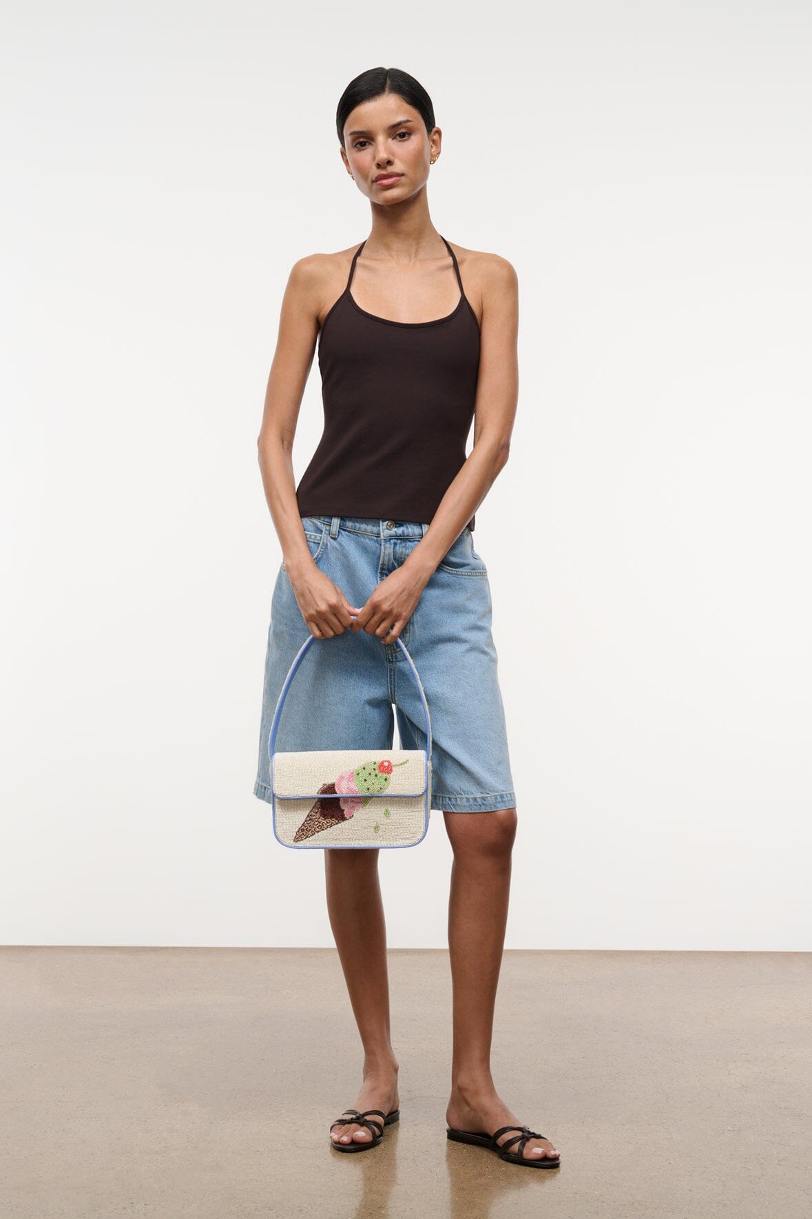 Tommy Beaded Bag Triple Scoop | STAUD New