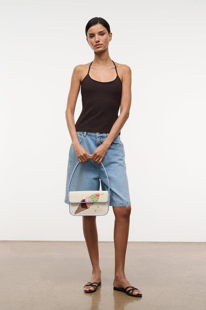 Tommy Beaded Bag Triple Scoop | STAUD New