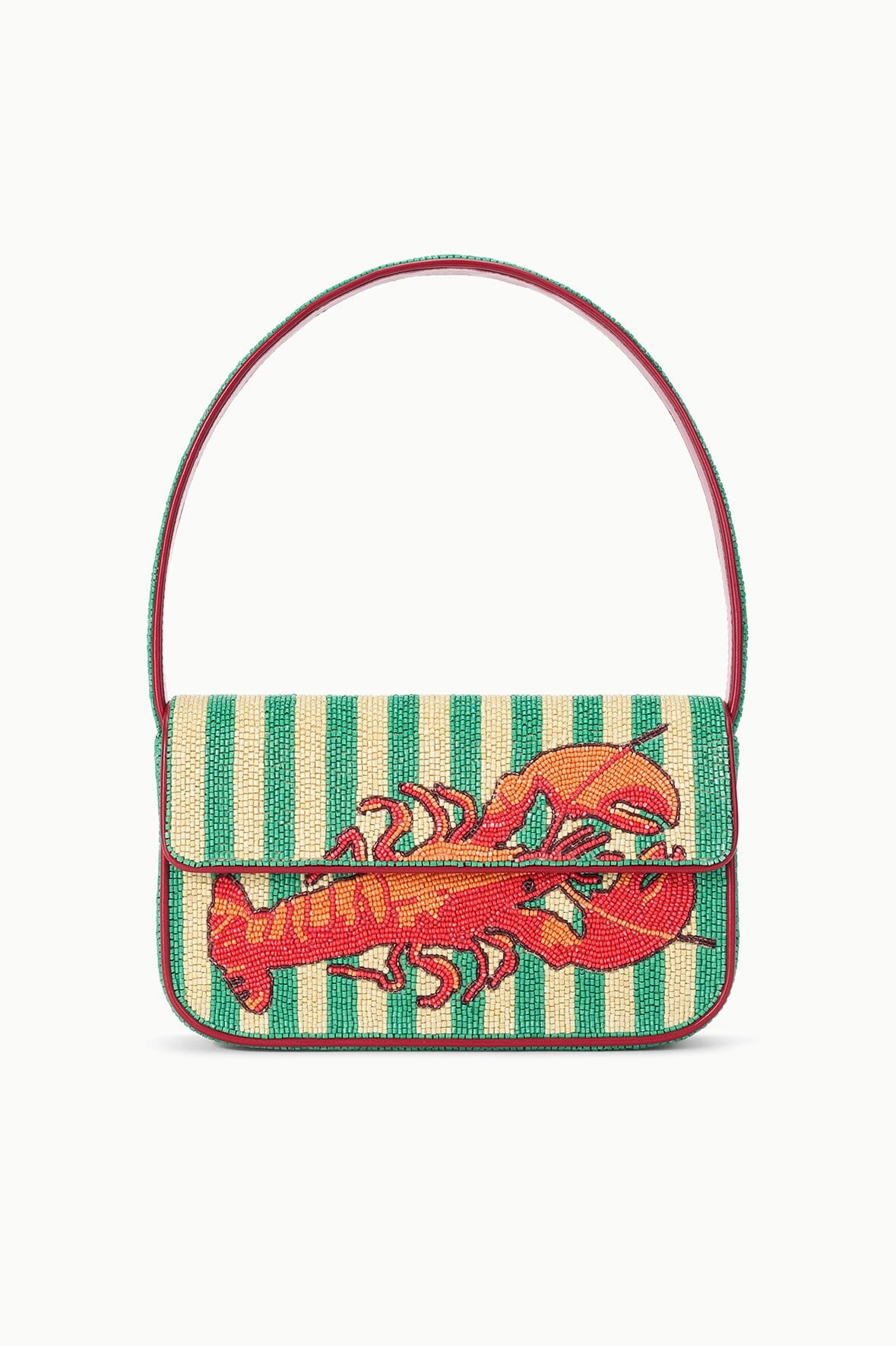 Tommy Beaded Bag Summer Lobster | STAUD Trusted