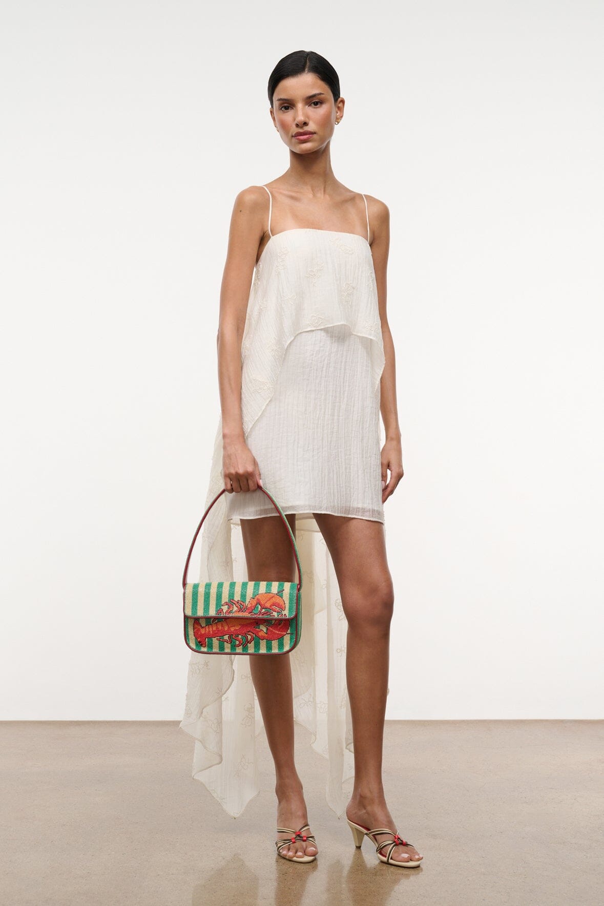 Tommy Beaded Bag Summer Lobster | STAUD Trusted