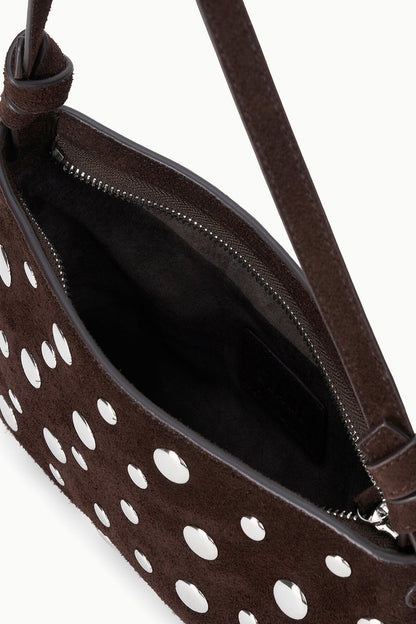 Dani Mini Shoulder Bag Espresso Studs | STAUD Premium