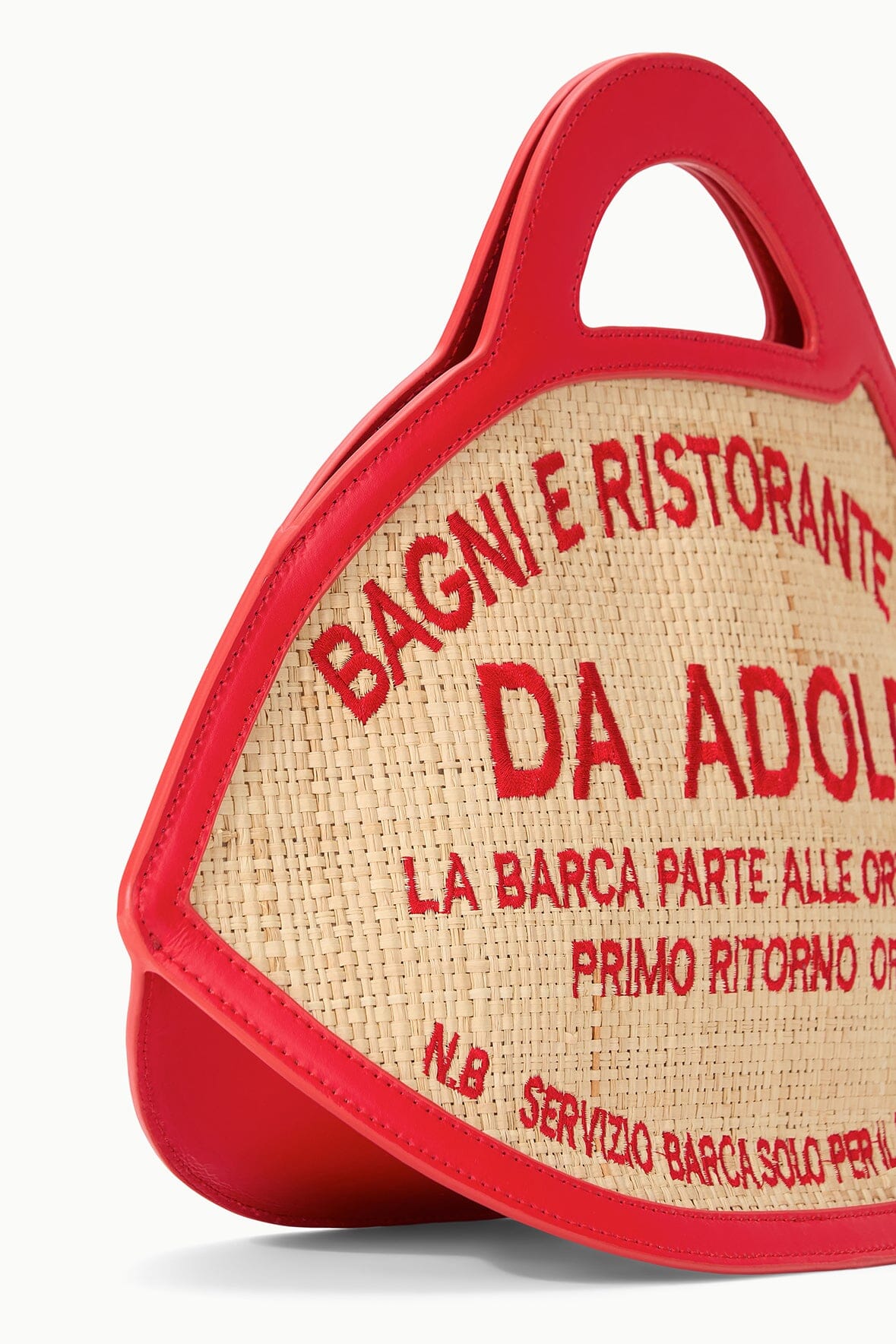 Cleo Fish Bag X Da Adolfo - Natural Raffia Design | STAUD Signature