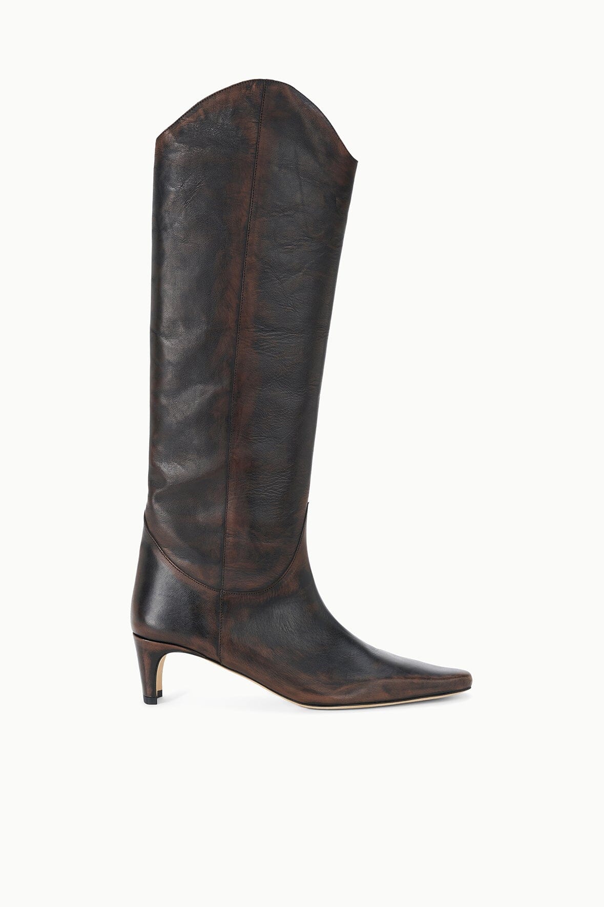 Western Wally Boot Espresso Distressed | STAUD Exclusive