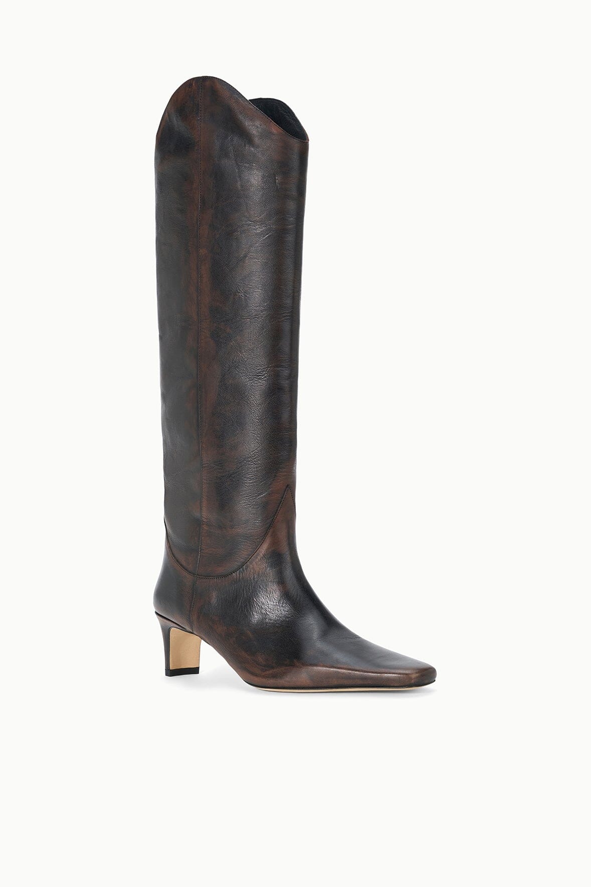 Western Wally Boot Espresso Distressed | STAUD Exclusive