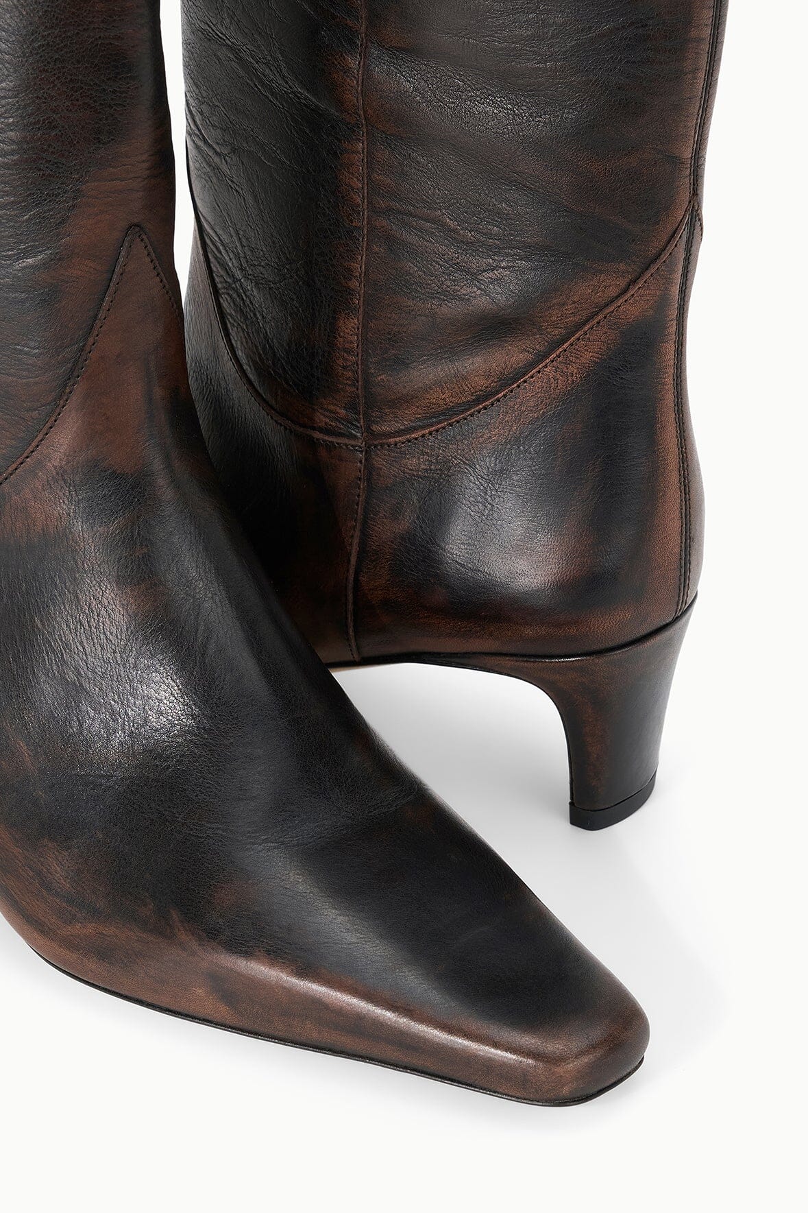 Western Wally Boot Espresso Distressed | STAUD Exclusive