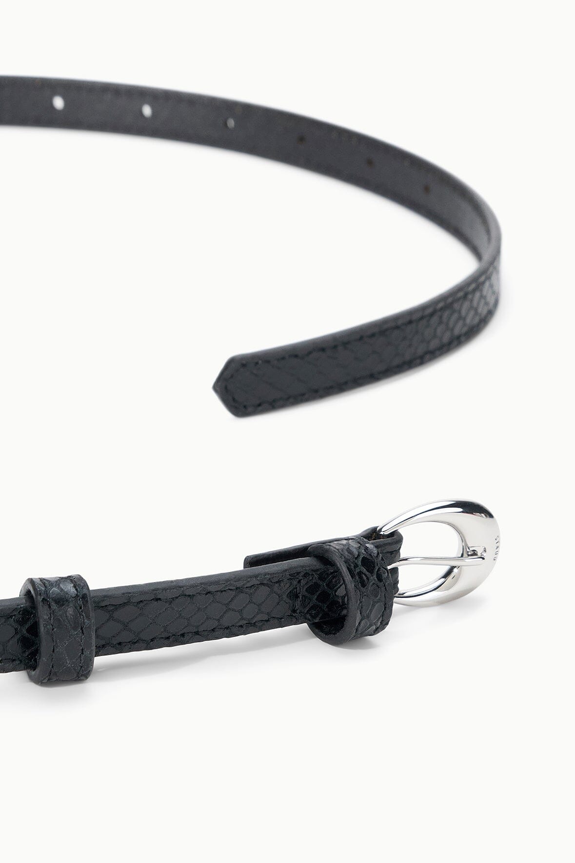 Slim Moon Buckle Belt - 13mm Black | STAUD Sale