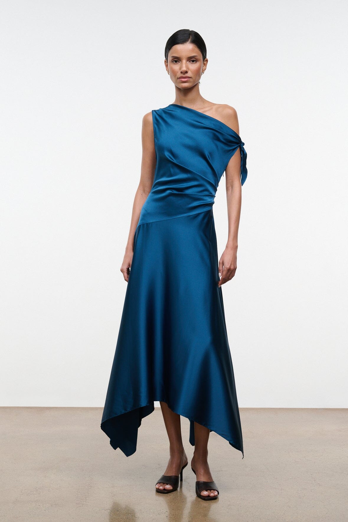 Portia Silk Dress Harbor | STAUD Recommended