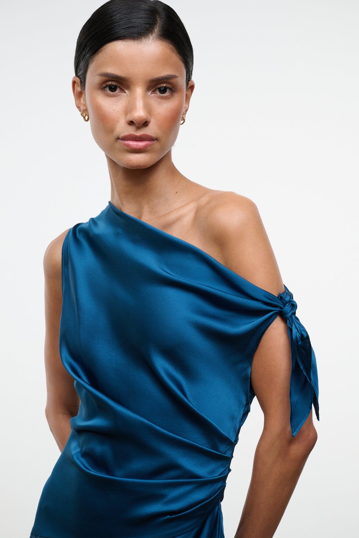 Portia Silk Dress Harbor | STAUD Recommended