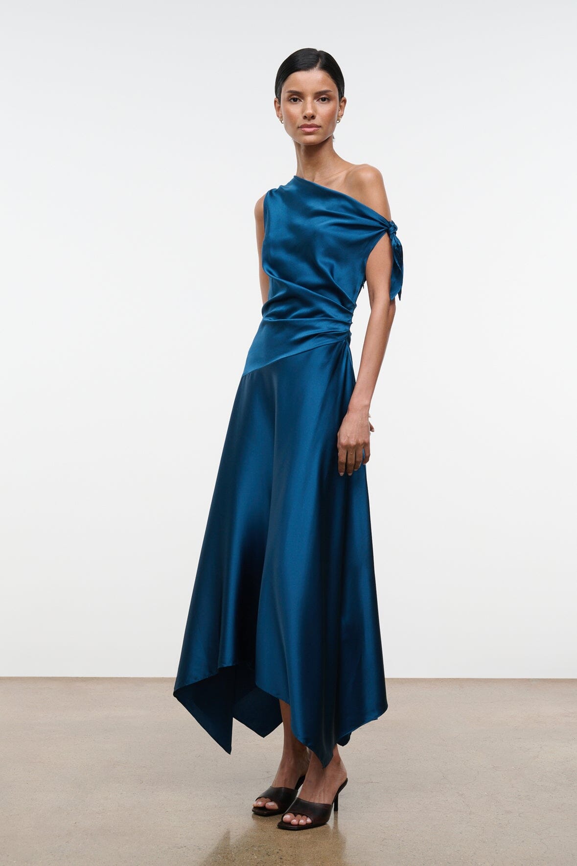 Portia Silk Dress Harbor | STAUD Recommended
