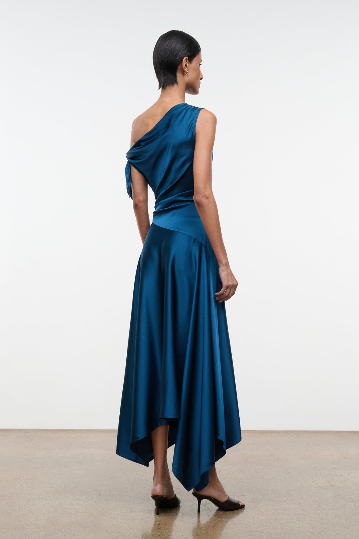 Portia Silk Dress Harbor | STAUD Recommended
