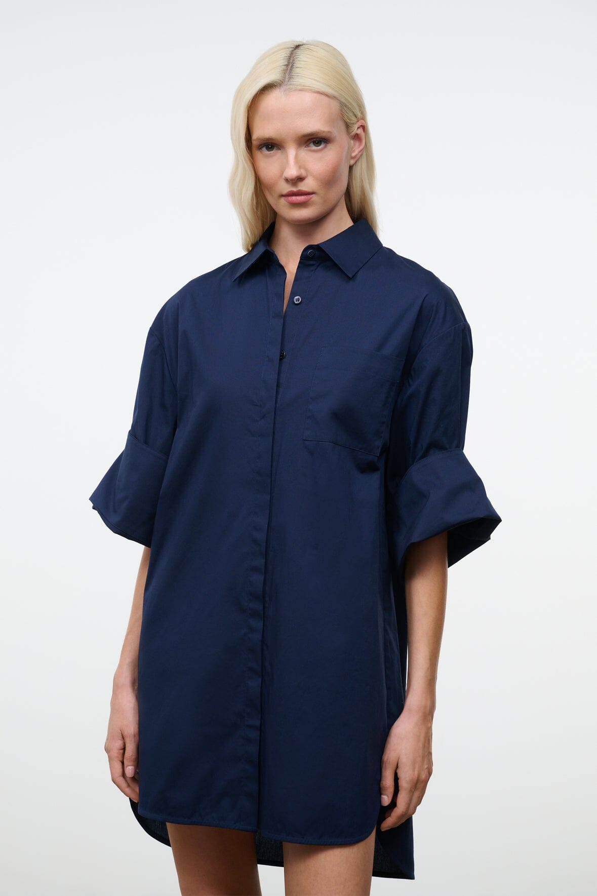 Nico Dress Navy | STAUD Featured