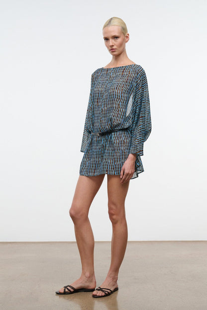 Nour Mini Dress Tidal Shell | STAUD Customer Favorite