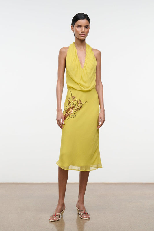 Simona Dress Citron | STAUD Trusted