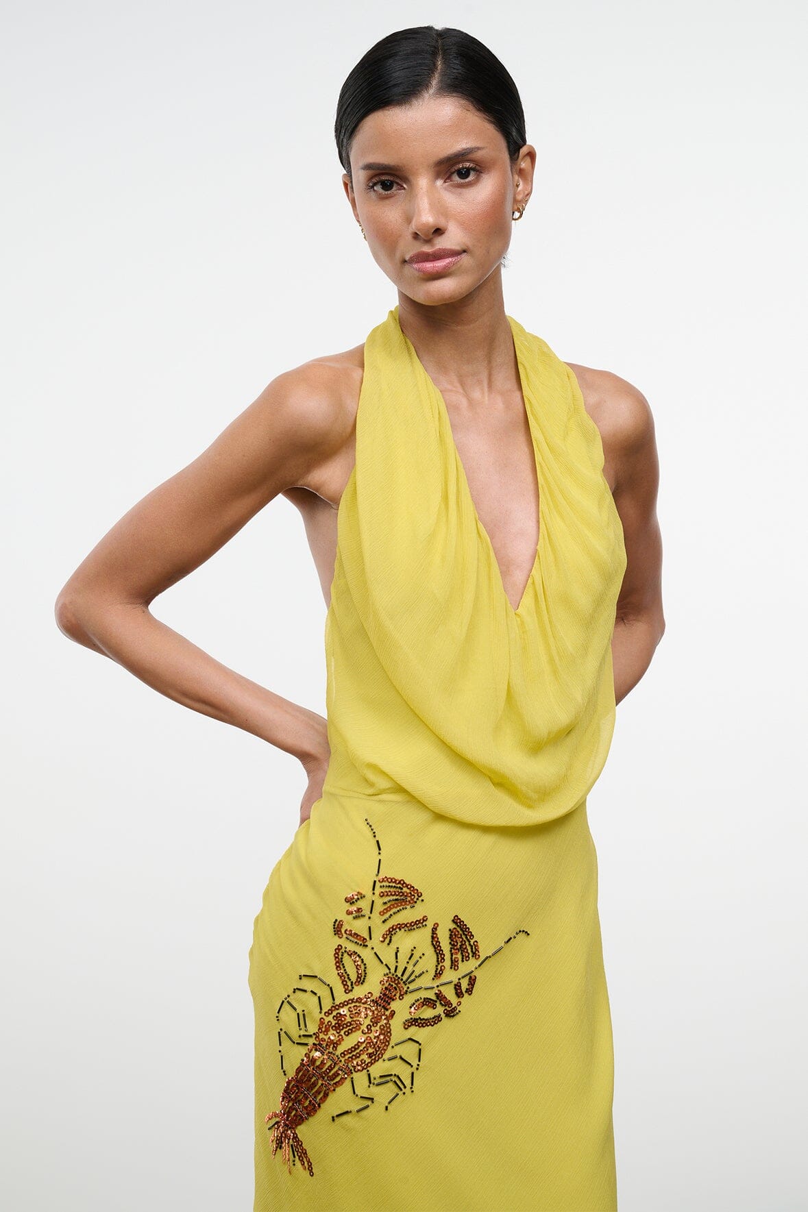 Simona Dress Citron | STAUD Trusted