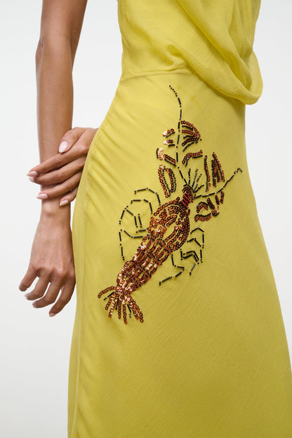 Simona Dress Citron | STAUD Trusted