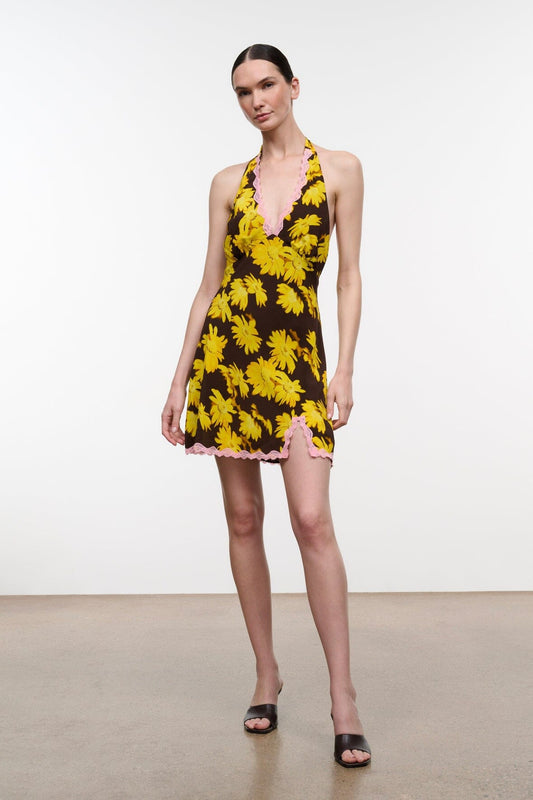 Lucca Mini Dress Golden Daisy | STAUD Top Pick
