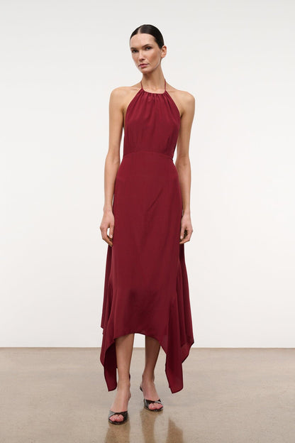 Bianca Silk Dress Pinot | STAUD Premium